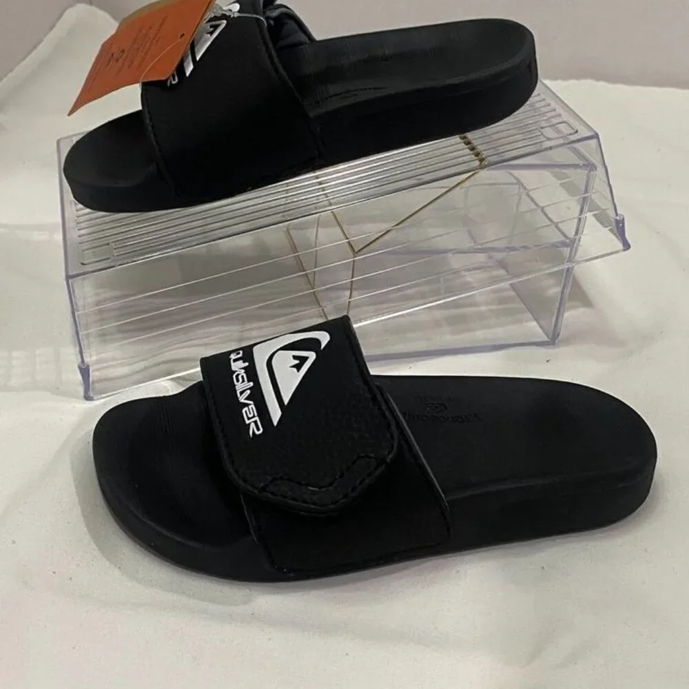Quiksilver Sunset Slide Adjust Black Sandals Youth 12 / EU 29